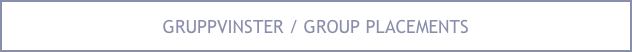 GRUPPVINSTER / GROUP PLACEMENTS